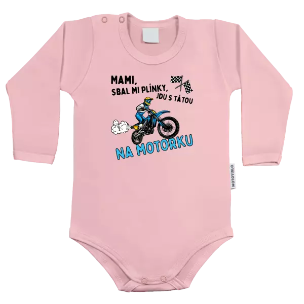 Dětské body Mami sbal mi plínky - motorka