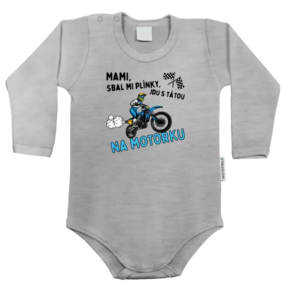 Dětské body Mami sbal mi plínky - motorka