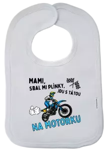 Dětský bryndák Mami sbal mi plínky - motorka