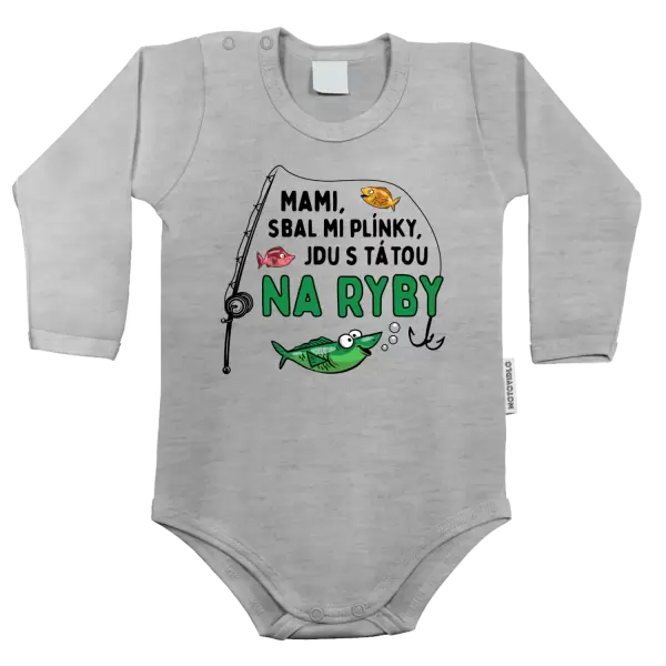 Dětské body Mami sbal mi plínky - ryby