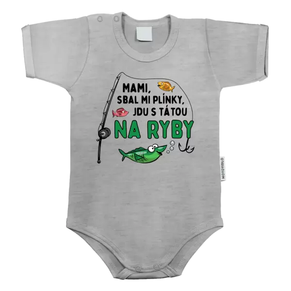 Dětské body Mami sbal mi plínky - ryby