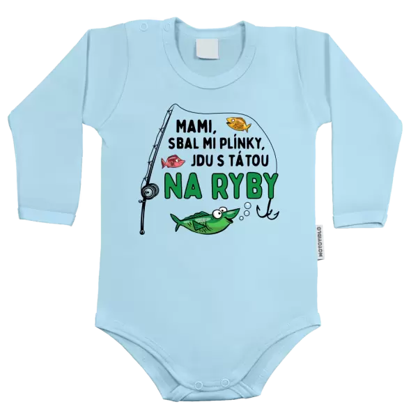 Dětské body Mami sbal mi plínky - ryby