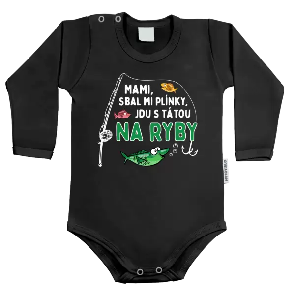 Dětské body Mami sbal mi plínky - ryby