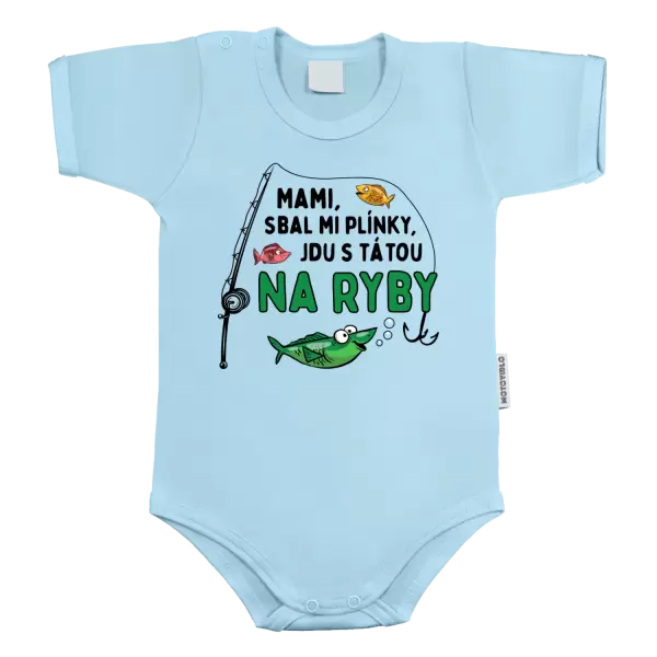 Dětské body Mami sbal mi plínky - ryby