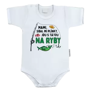 Dětské body Mami sbal mi plínky - ryby