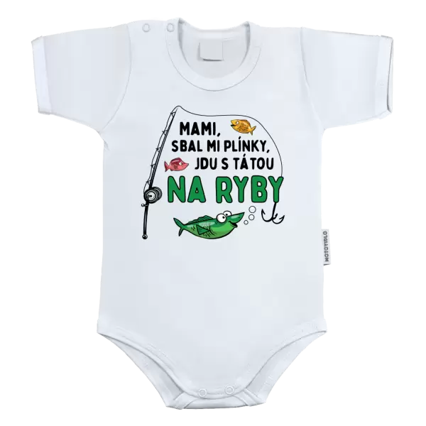 Dětské body Mami sbal mi plínky - ryby