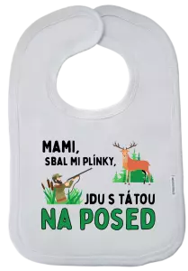 Dětský bryndák Mami sbal mi plínky - posed