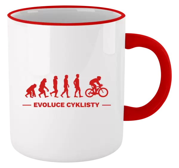Hrnek Evoluce - cyklista