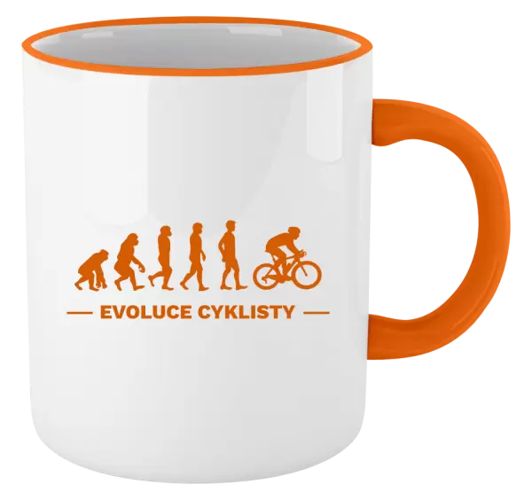 Hrnek Evoluce - cyklista