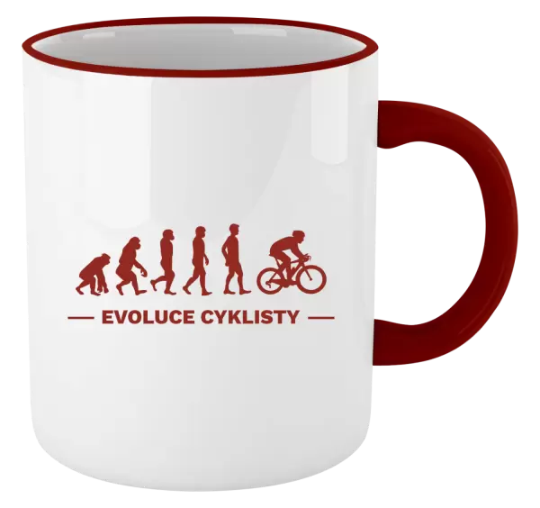Hrnek Evoluce - cyklista