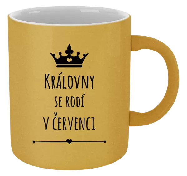 Metalický hrnek Královny se rodí v ...