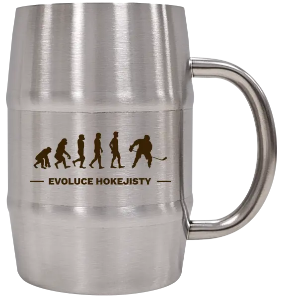 Nerezový chladicí půllitr Evoluce - hokejista
