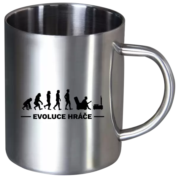 Nerezový hrnek Evoluce - hráč