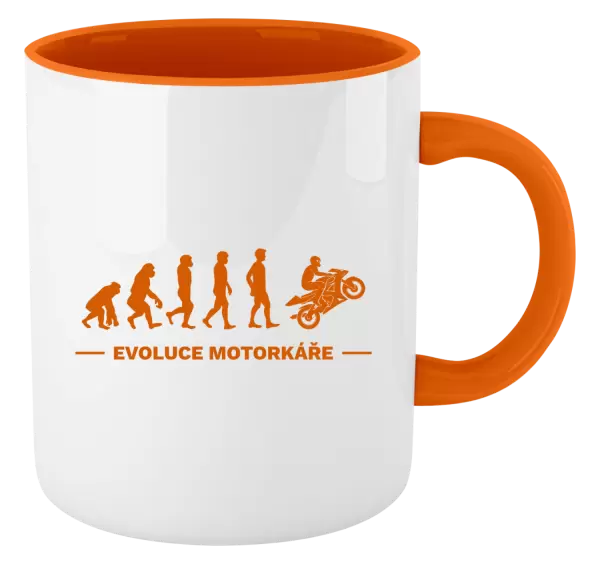 Hrnek Evoluce - motorkář