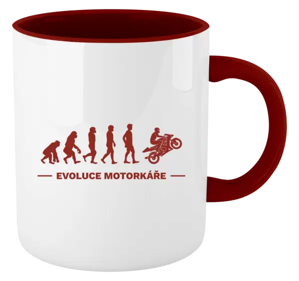 Hrnek Evoluce - motorkář