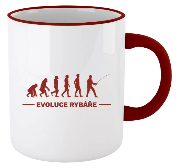 Hrnek Evoluce - rybář