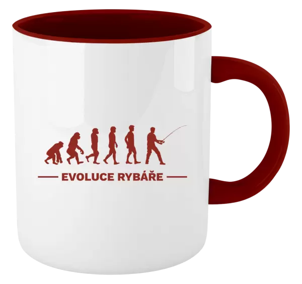 Hrnek Evoluce - rybář