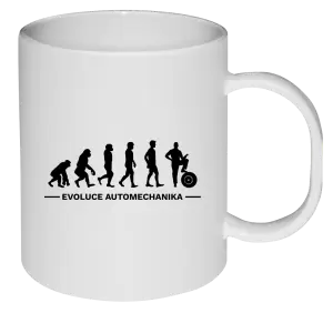 Plastový hrnek Evoluce - automechanik