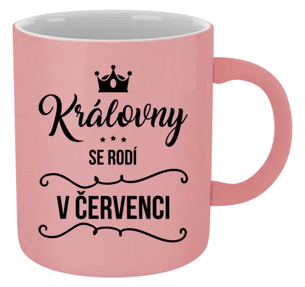 Metalický hrnek Královny se rodí v měsíci ...