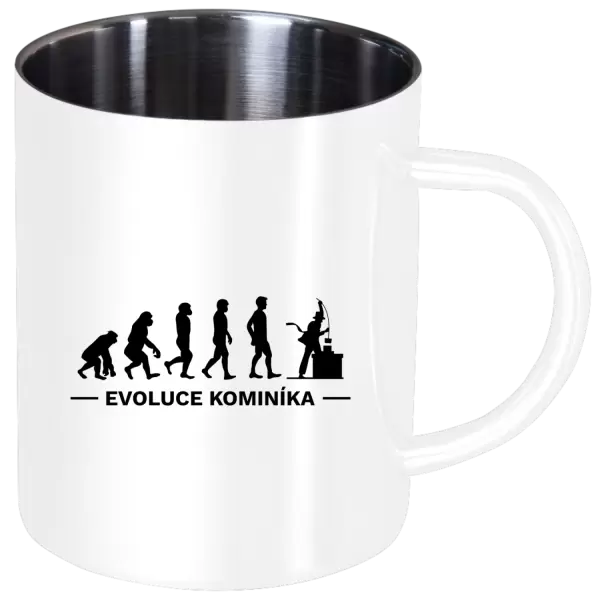 Nerezový hrnek Evoluce - kominík