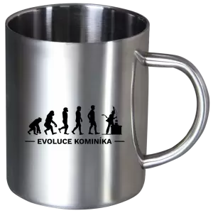 Nerezový hrnek Evoluce - kominík
