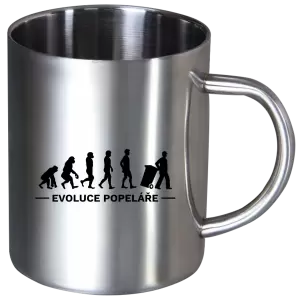 Nerezový hrnek Evoluce - popelář