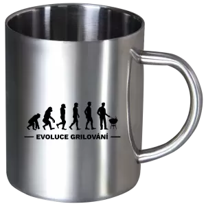 Nerezový hrnek Evoluce - grilování