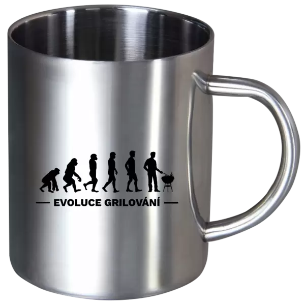 Nerezový hrnek Evoluce - grilování