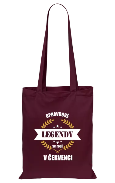 Látková taška Opravdové legendy se rodí v ...