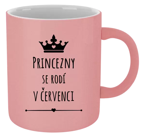 Metalický hrnek Princezny se rodí v ...