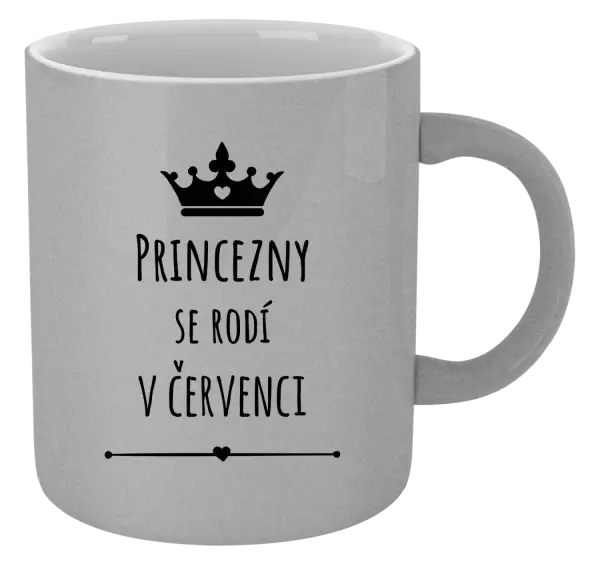 Metalický hrnek Princezny se rodí v ...