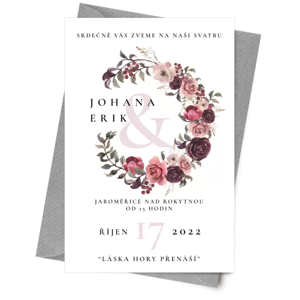 Papírové svatební oznámení MARIANA