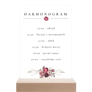 Papírový harmonogram MARIANA