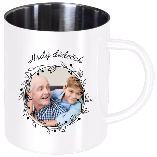 Nerezový hrnek Hrdý dědeček