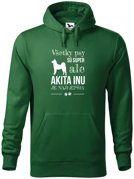 Pánska mikina Akita Inu je najlepšia