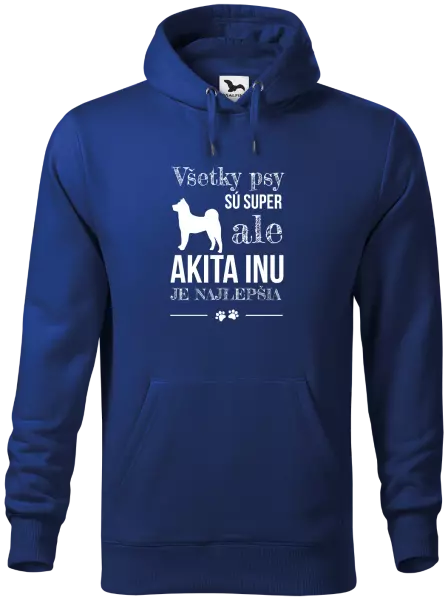 Pánska mikina Akita Inu je najlepšia