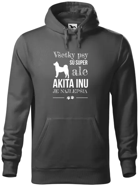 Pánska mikina Akita Inu je najlepšia