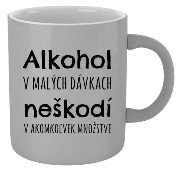Hrnček metalický Alkohol v malých dávkach neškodí v akomkoľvek množstve