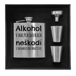 Ploskačka v krabičke Alkohol v malých dávkach neškodí v akomkoľvek množstve