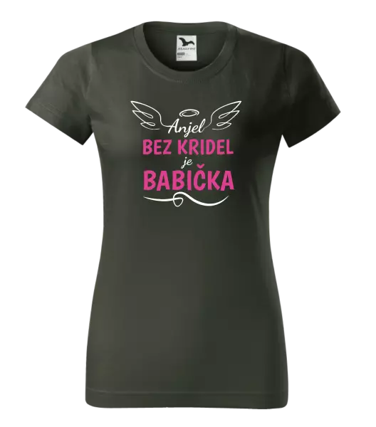 Dámske tričko Anjel bez kridel - babička 