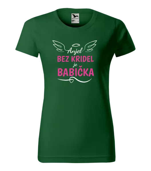 Dámske tričko Anjel bez kridel - babička 