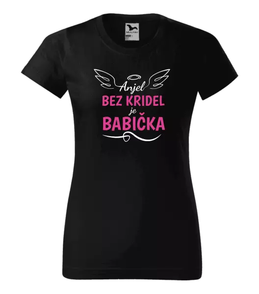 Dámske tričko Anjel bez kridel - babička 