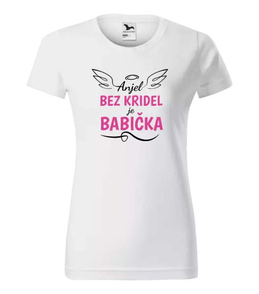 Dámske tričko Anjel bez kridel - babička 