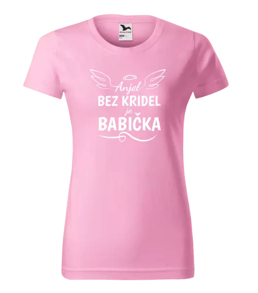 Dámske tričko Anjel bez kridel - babička 