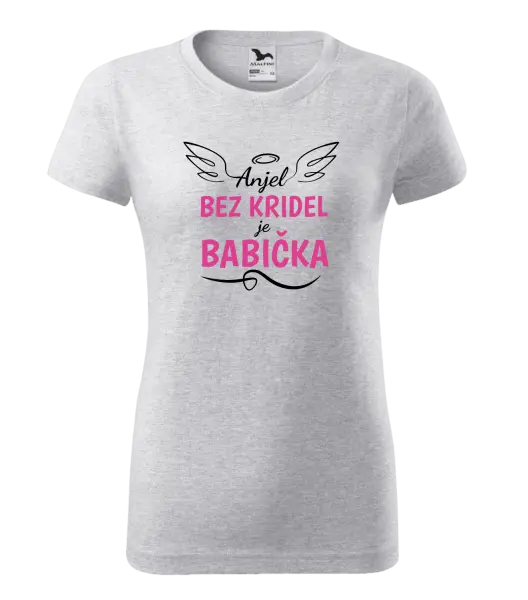 Dámske tričko Anjel bez kridel - babička 