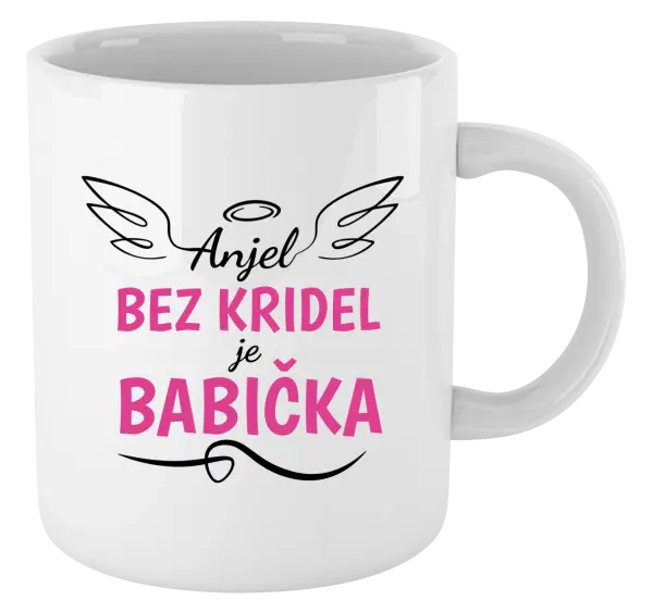 Hrnček Anjel bez kridel - babička 