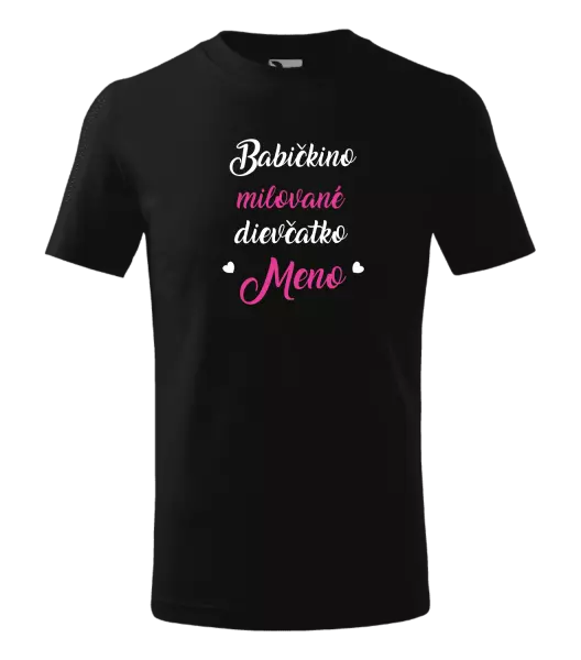 Detské tričko Babičkino milované dievčatko meno