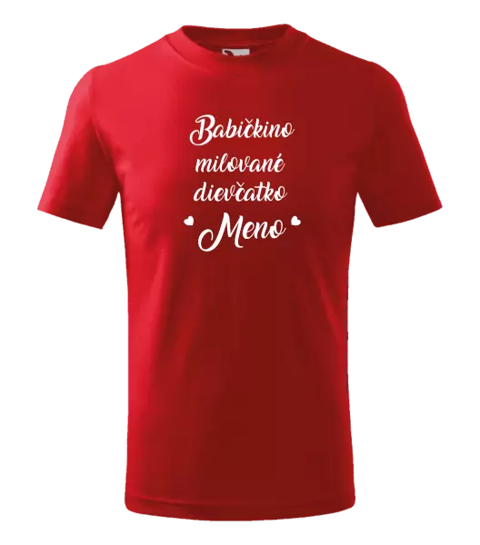 Detské tričko Babičkino milované dievčatko meno