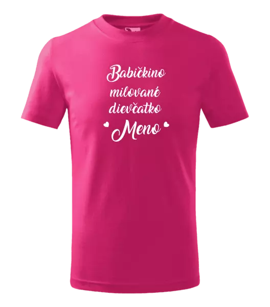 Detské tričko Babičkino milované dievčatko meno