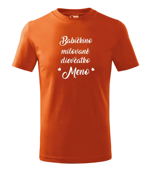 Detské tričko Babičkino milované dievčatko meno